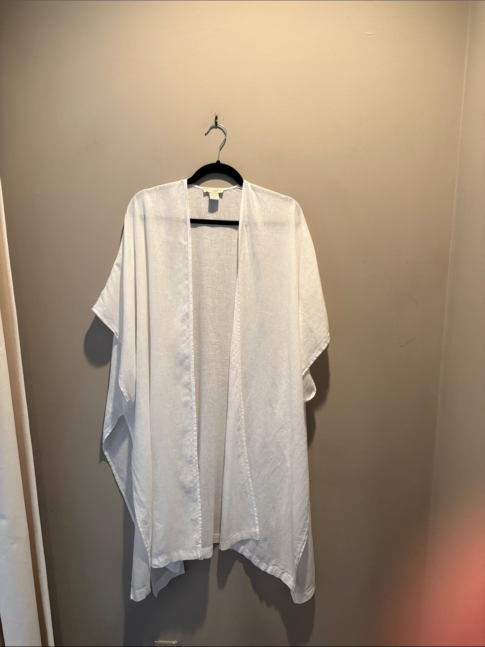 Cynthia Rowley White Sheer Open-Front Swim Coverup
